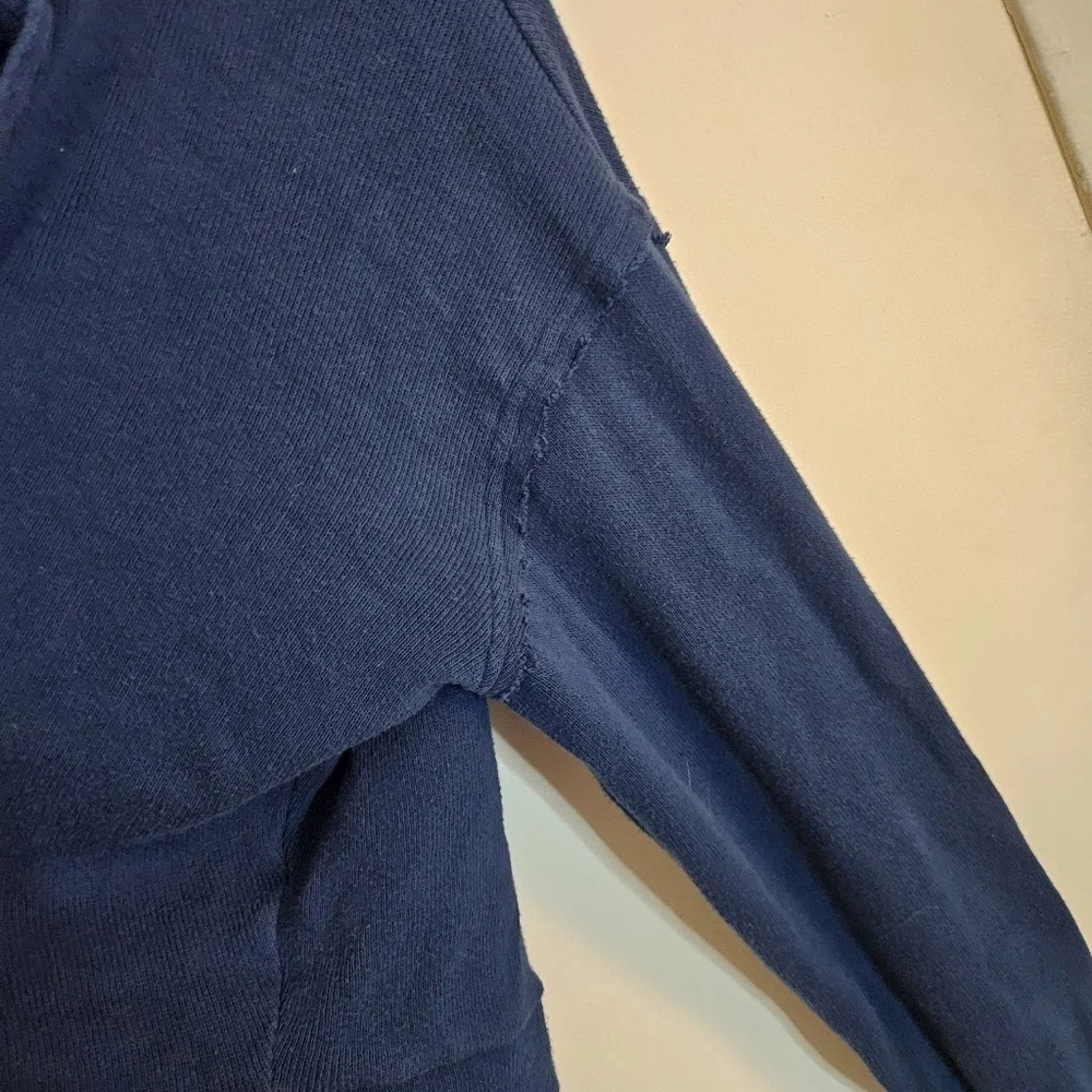 FP Beach by Free People Blue Cropped Relaxed Fit Sweatshirt Hoodie size Small